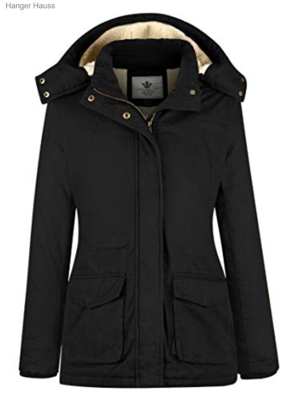 Women's Sherpa Lined Heavy Parka Coat with Hood Winter Warm Jacket